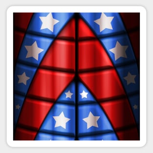 Superheroes - Red, Blue, White Stars Sticker